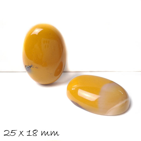 1 Stück Edelstein Cabochon, Mookaite-Jasper, 25 x 18 mm